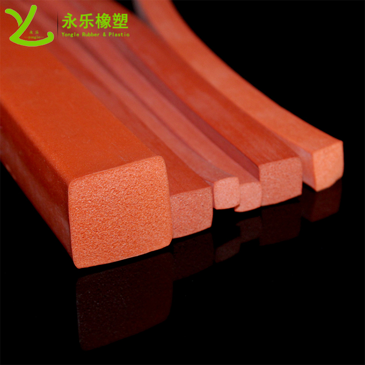 擠出硅膠密封條，耐高溫發(fā)泡硅膠條，阻燃硅膠發(fā)泡條