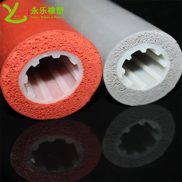 復(fù)合發(fā)泡硅膠管，耐高溫發(fā)泡硅膠管，保溫發(fā)泡硅膠管