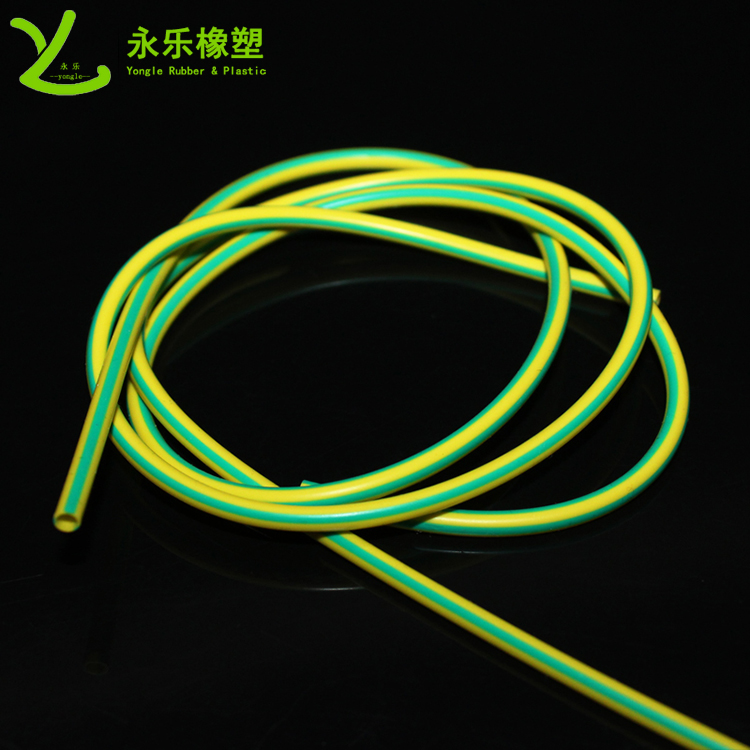 阻燃硅膠管，雙色阻燃硅膠管，黃綠絕緣硅膠管