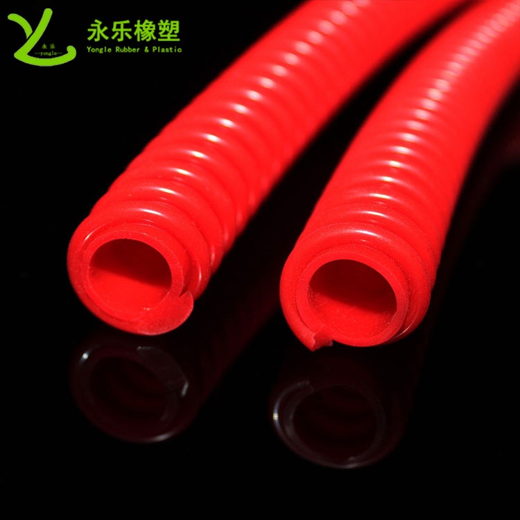 擠出醫(yī)用硅膠波紋管，紅色硅膠波紋管，耐高溫硅膠波紋管