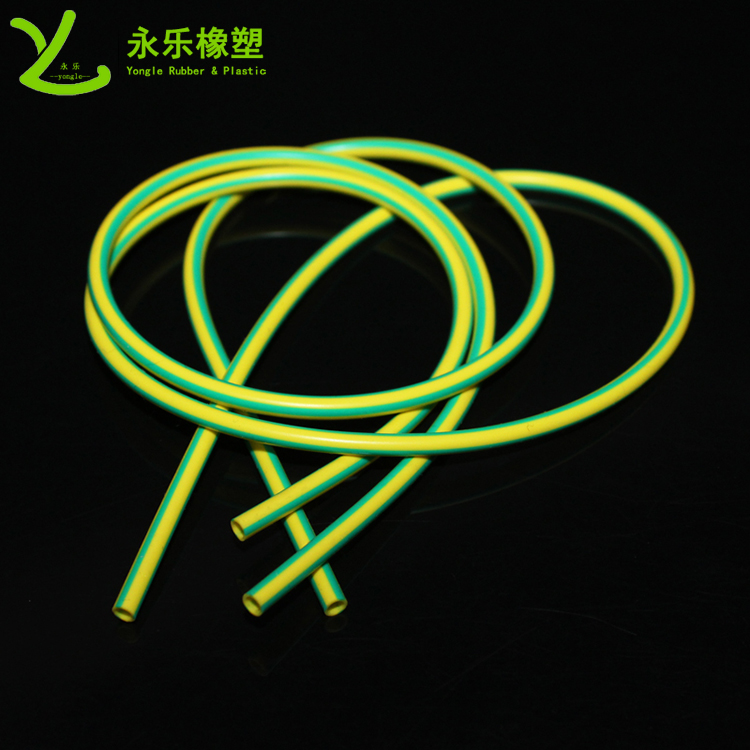 阻燃硅膠管，雙色阻燃硅膠管，黃綠絕緣硅膠管