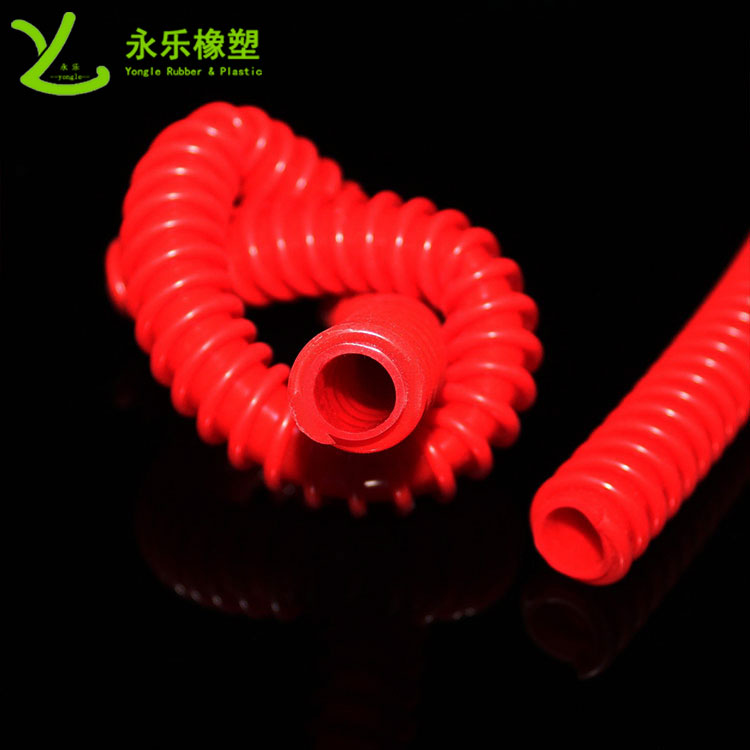 擠出醫(yī)用硅膠波紋管，紅色硅膠波紋管，耐高溫硅膠波紋管
