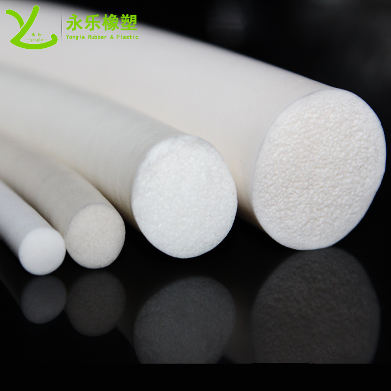 白色發(fā)泡硅膠條，無(wú)鹵發(fā)泡硅膠密封條，防水發(fā)泡硅膠密封條