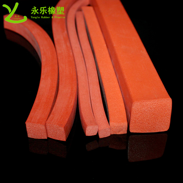 擠出硅膠密封條，耐高溫發(fā)泡硅膠條，阻燃硅膠發(fā)泡條