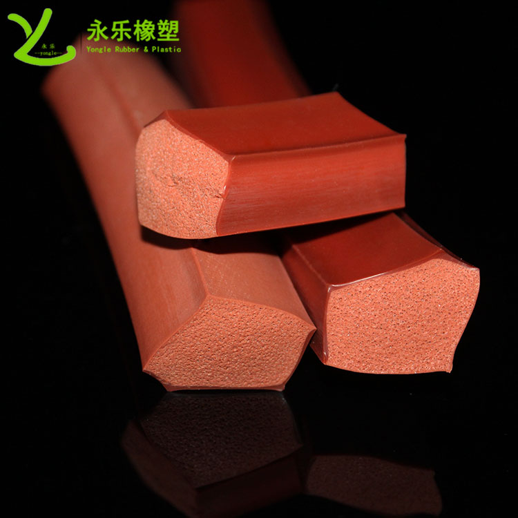 擠出復合發(fā)泡硅膠條，耐高溫復合發(fā)泡硅膠條，耐老化復合發(fā)泡硅膠條